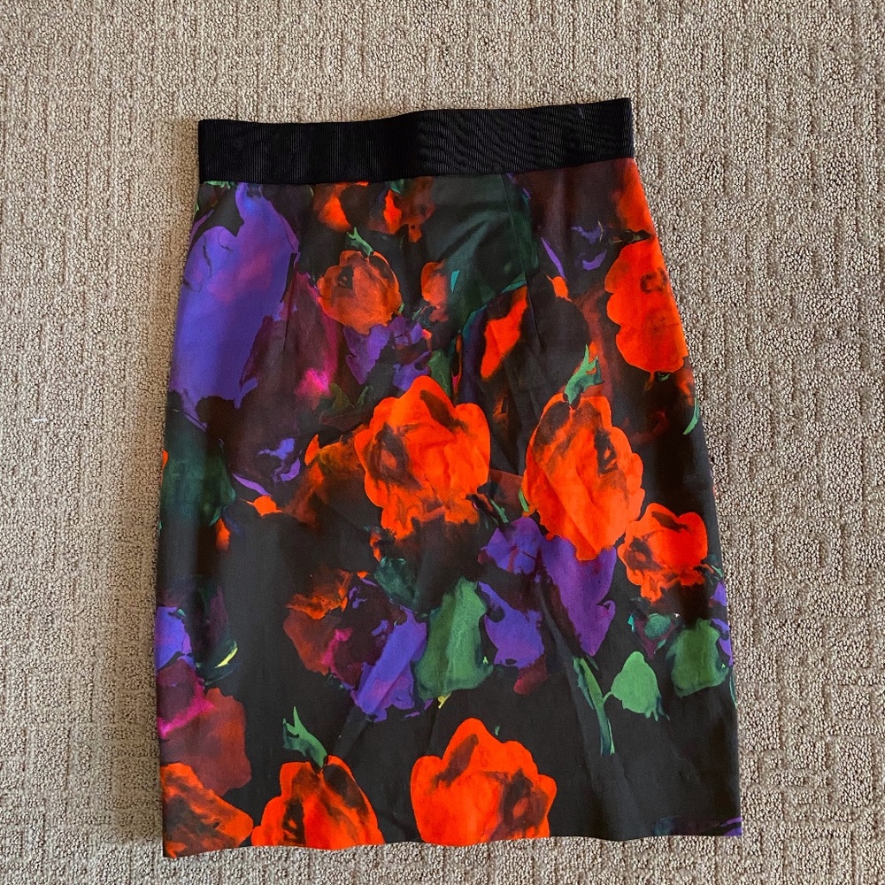 Milly Floral Pencil Skirt